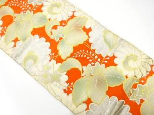 アンティーク　桐に菊模様織り出し名古屋帯（着用可）